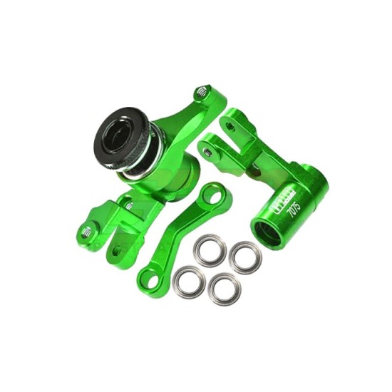 GPM Racing alloy steering assembly with bearings 1 set green TRX 1/10 slash 4X4 rally stampede /russtler /hoss 4X4