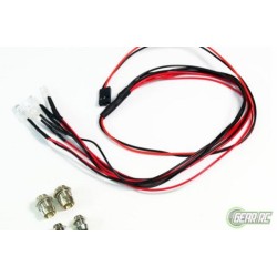 LED set white/red with aluminum holder 