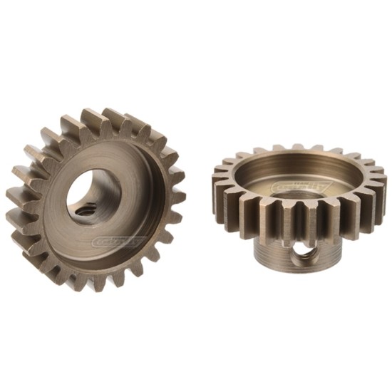 Team Corally - M1.0 Pinion – Short Wide Teeth – Hardened Steel - 22 Teeth - Shaft Dia. 8mm