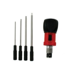 4 delige Metric Hex imbus  set 1,5mm 2mm 2,5mm en 3mm met Ratel