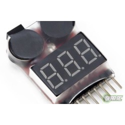Lipo checker met laag voltage alarm, 1-8S lipo