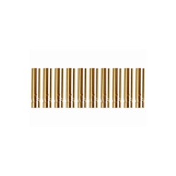 Goudcontact bussen rond 4 mm 10 stuks
