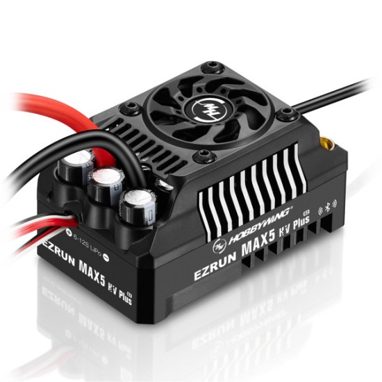 Hobbywing Ezrun MAX5 HV Plus G2 ESC 300 Amp, 6-12s LiPo, BEC 6A