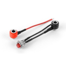 SET OF BLACK, RED & BLACK CABLE WITH RED BUTTON SWITCH