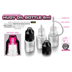 HUDY Oil Bottle Nose Steel Needle and Safety Lock 5ml 3pcs