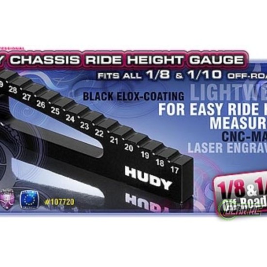 CHASSIS RIDE HEIGHT GAUGE 17MM TO 30MM FOR 1/8 & 1/10 OFF-RO