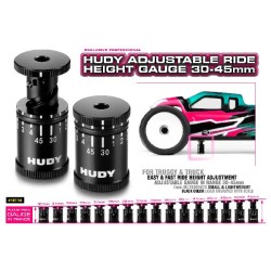 HUDY Adjustable Ride Height Gauge 30-45mm