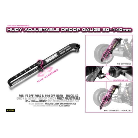 Hudy Adjustable Droop Gauge 80~140Mm