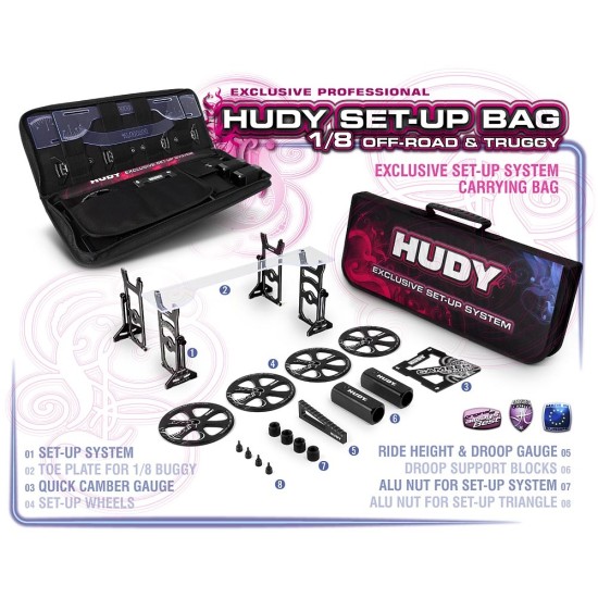 Complete Set of Set-up tools + Carrying Bag - 1/8 Off-road