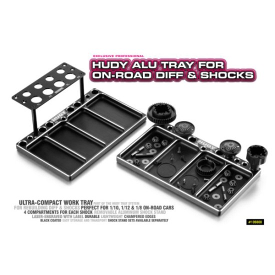 HUDY Alu Tray for On-Road Diff & Shocks