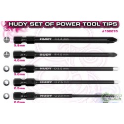 Set Of Power Tool Tips 2.0, 2.5, 3.00mm + 4.0, 5.8 Phillips