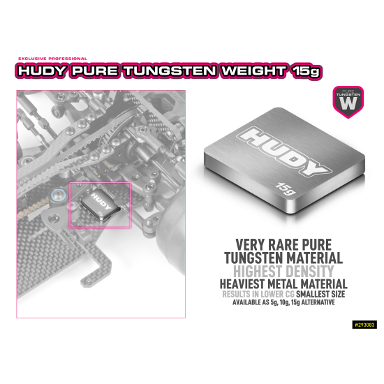 Hudy Pure Tungsten Weight 15G