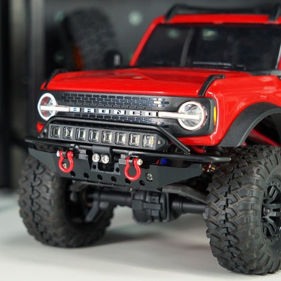 INJORA Metal Front Rear Tube Bumpers with Y wire for 1/18 TRX4M Bronco