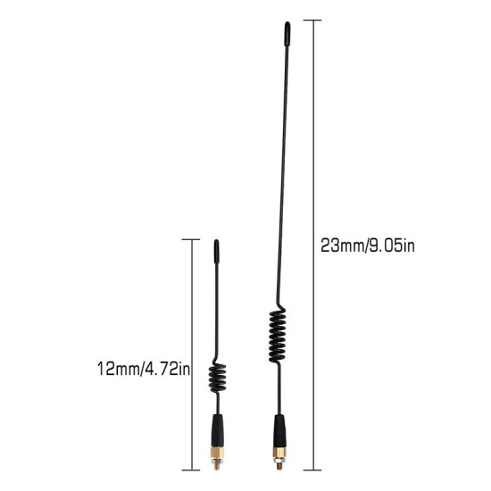 INJORA 1 stuks 12cm en 1 stuks 23cm Metalen Antenne Decor Voor 1/10 RC Crawler