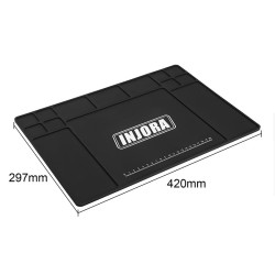INJORA Siliconen Werkmat Pit Mat voor 1/18 en 1/24 RC Auto's (420x297mm)