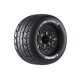Louise RC MT-ROCKET 1-10 Monster Truck Banden Set Gemonteerd Sport 2.8 Zwarte Velgen Verwisselbare HEX 12 Smal, 12 Breed, 14, 17mm