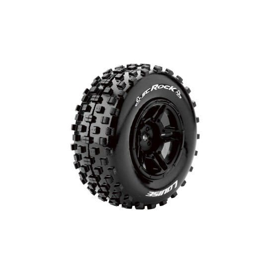 Louise RC SC-ROCK 1-10 Short Course Bandenset Gemonteerd Soft Velgen Zwart Zeskant 12mm SLASH 2WD Achter - SLASH 4X4 V/A 2 stuks Louise RC SC-ROCK 1-10 Short Course Bandenset Gemonteerd Soft Velgen Zwart Zeskant 12mm SLASH 2WD Achter - SLASH 4X4 V/A 2 stuks