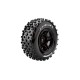 Louise RC SC-ROCK 1-10 Short Course Bandenset Gemonteerd Soft Velgen Zwart Zeskant 12mm  SLASH 2WD Achter - SLASH 4X4 V/A 2 stuks