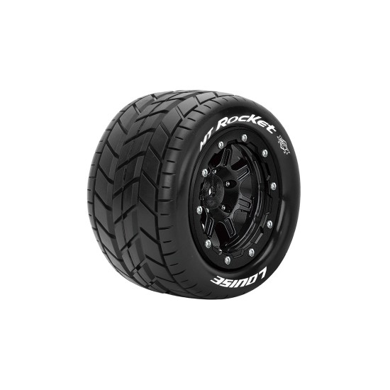 Louise RC MFT MT-ROCKET Maxx Bandenset Gemonteerd Sport 3.8 Bead-Lock Velgen Zwart-1/2-Offset Zeskant 17mm Louise RC MFT MT-ROCKET Maxx Bandenset Gemonteerd Sport 3.8 Bead-Lock Velgen Zwart-1/2-Offset Zeskant 17mm