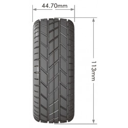 Banden en Wielen B-ROCKET 1/8 Buggy Soft MFT (Verwijderbare 17mm Hex 0 en 1/2 Offset) (2 stuks)