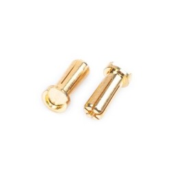 LRP WorksTeam - 5mm Goud Connectoren - 14mm lengte (4 stuks)