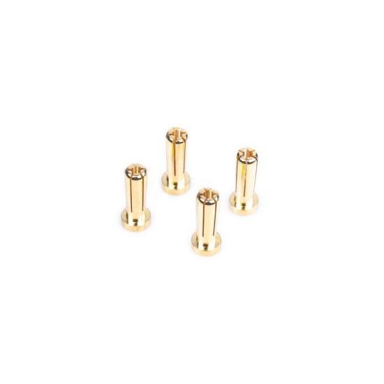 LRP WorksTeam 5mm Goud Connectoren 18mm lang (4 stuks)