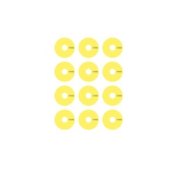 LRP VTEC Wheel Sticker Dish, yellow