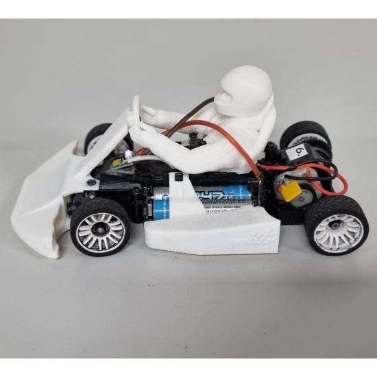 BBR Go-Kart Kit voor Mini-z MR-03 (wit) (kyosho chassis)