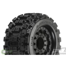 Badlands MX28 2.8 All Terrain Tires Mounted on F-11 Black 17mm Wheels (2) PRO-MT