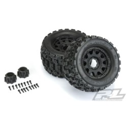 Badlands MX38 3.8 All Terrain Tires Mounted on Raid Black 8x32 Removable Hex Whe