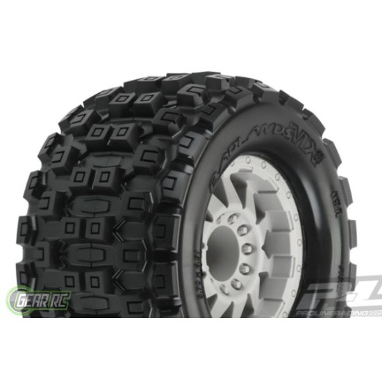 Badlands MX38 3.8 (Traxxas Style Bead) All Terrain Tires Mounted on F-11 Stone G