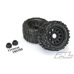 Trencher HP 3.8 All Terrain Belted TiresMounted on Raid Black wheeel, 17mm Hex