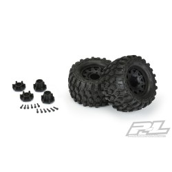 Hyrax 2.8 All Terrain Tires Mounted on Raid Black 6x30 Removable Hex Wheels (2) for Stampede 2wd & 4wd Front and Rear