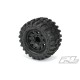 Hyrax 2.8 All Terrain Tires Mounted on Raid Black 6x30 Removable Hex Wheels (2) for Stampede 2wd & 4wd Front and Rear