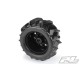 Dumont 2.8 Sand/Snow Tires Mounted for Stampede 2wd & 4wd Front and Rear, Mounted on Raid Black 6x30 Removable 12mm Hex Wheels