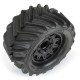 Demolisher 2.8 All Terrain Tires Mounted on Raid Black 6x30 Removable 12mm Hex Wheels (2) for Stampede 2wd & 4wd Front and Rear