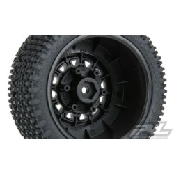 Gladiator SC 2.2"/3.0" M3 (Soft) Off-Road Tires Mounted on Raid Black 6x30 Removable Hex Wheels (2) for Slash 2wd & Slash 4x4 Front or Rear