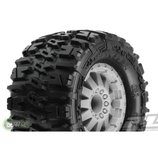 Trencher 2.8 (Traxxas Style Bead) All Terrain Tires Mounted on F-11 Stone Gray W