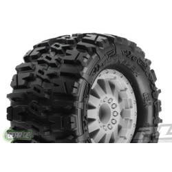 Trencher 2.8 (Traxxas Style Bead) All Terrain Tires Mounted on F-11 Stone Gray R