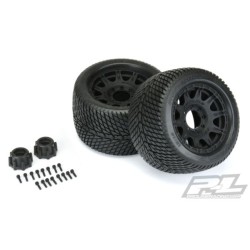 Road Rage 3.8" Street Tires Mounted on Raid Black 8x32 Removable Hex Wheels (2) for 17mm MT Front or Rear
