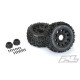 Badlands 3.8" All Terrain Tires Mounted for 17mm MT Front or Rear, Mounted on Raid Black 8x32 Removable Hex 17mm Wheels