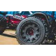 Badlands 3.8" All Terrain Tires Mounted for 17mm MT Front or Rear, Mounted on Raid Black 8x32 Removable Hex 17mm Wheels