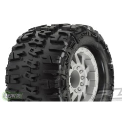 Trencher X 3.8 (Traxxas Style Bead) All Terrain Tires Mounted on F-11 Stone Gray