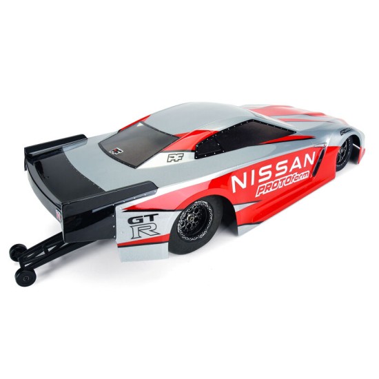 Nissan GT-R R35 Pro Mod Clear Body for Losi 22S No Prep Drag Car & Other SC-Based Drag Cars