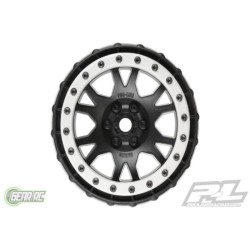 Impulse Pro-Loc Black Wheels with Stone Gray Rings for X-MAX
