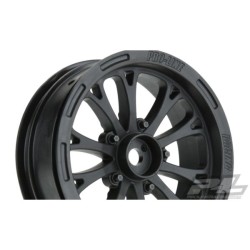 Pomona Drag Spec 2.2 Black Front Wheels (2) for Slash 2wd (using 2.2 2WD Buggy Front tires)