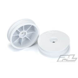 Velocity Narrow 2.2 Hex Carpet Front White Wheels (2) for RB7, B6 and B6D