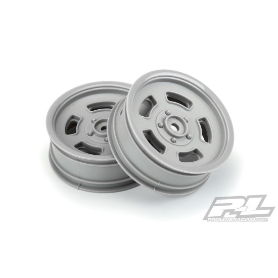 Slot Mag Drag Spec 2.2" Stone Gray Front Wheels (2) for Slash 2wd & AE DR10 (using 2.2" 2WD Buggy Front Tires)