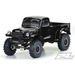 1946 Dodge Power Wagon Tough-Color (Black) Body for 12.3" (313mm) Wheelbase Scale Crawlers