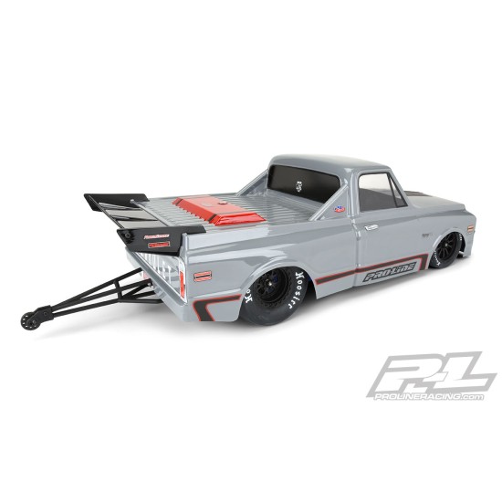 1972 Chevy C-10 Clear Body for Slash 2wd Drag Car & AE DR10 (with trimming)